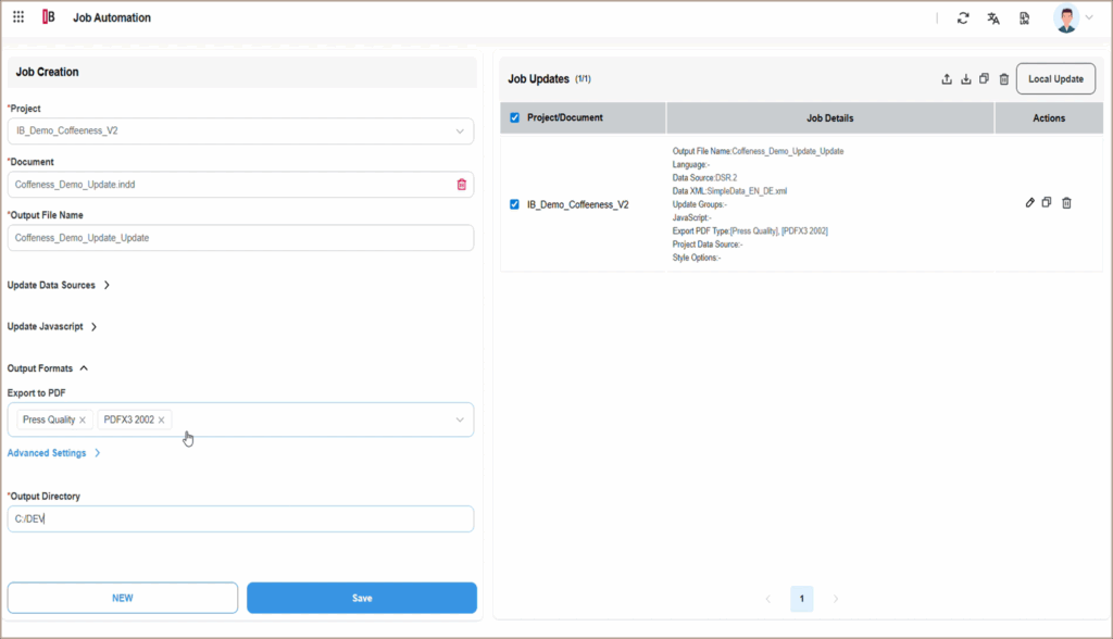 database-publishing-softwareJob Automation