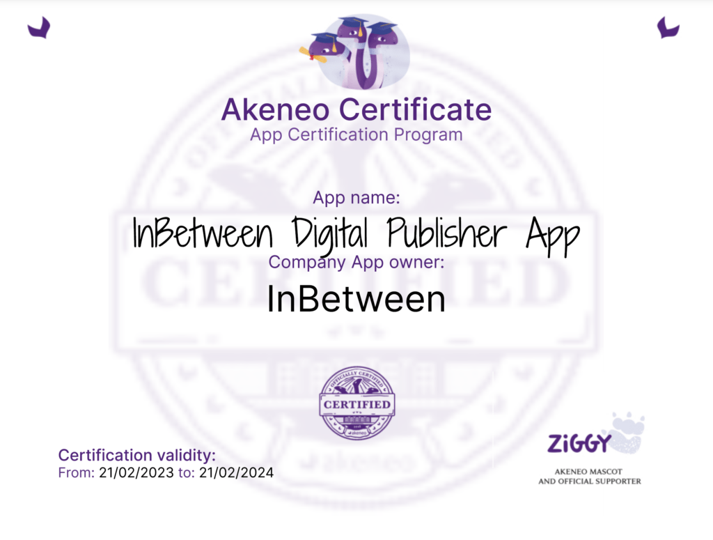 database-publishing-softwareakeneo app certificate